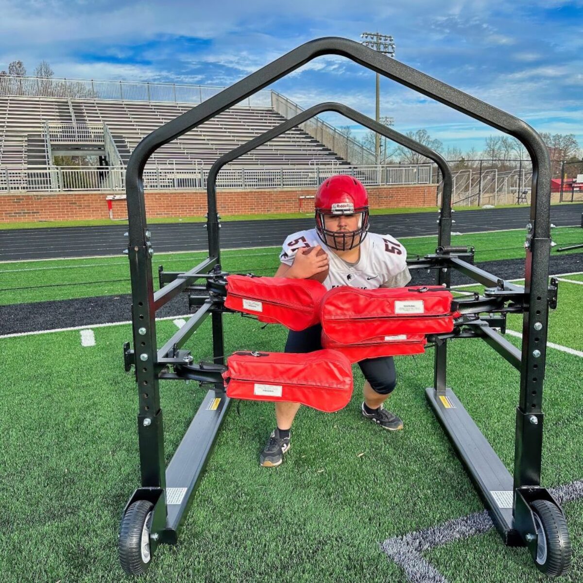 Rae Crowther Tackle-Breaker Sled with six power arms - front view