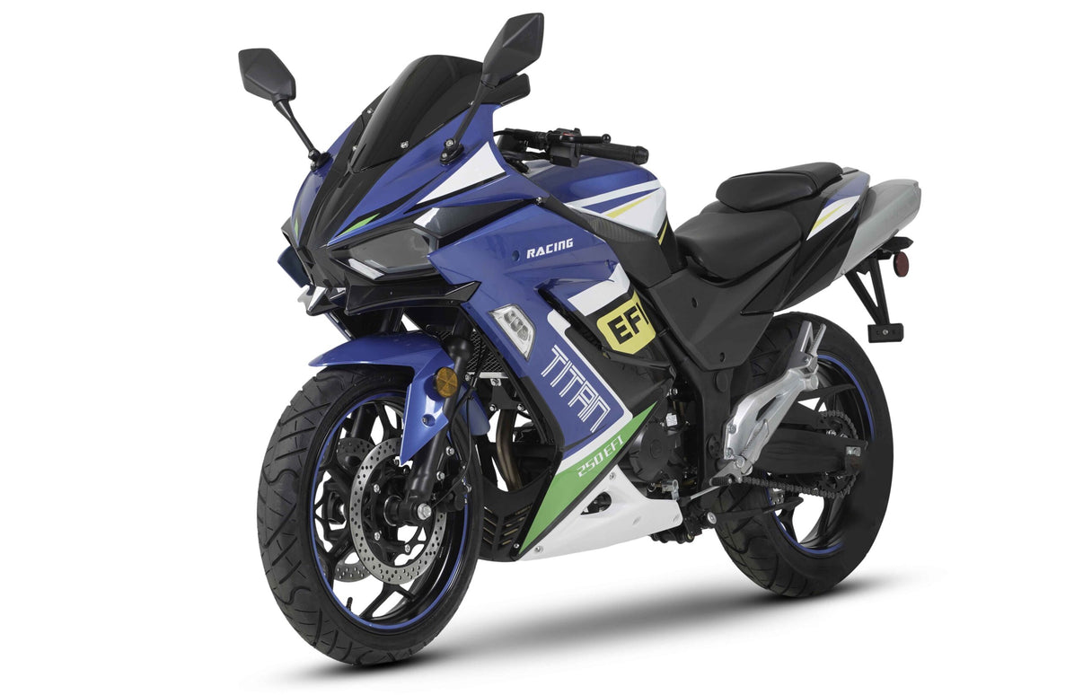 Apollo TITAN 250 EFI Manual 6-Speed Motorcycle - front three-quarter view