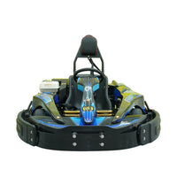 TLM-07 single-seat gas go kart with Honda GX200 engine - front three-quarter view