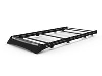 Flatline Van Co. Transit 148" High Roof Low Pro Roof Rack with Light Bar Compatible Fairing - front angle view
