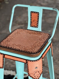 Alamo Saddlery Cinnamon Swivel Barstools with Short Back - hero product view