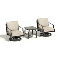 Tamarin 3 Pieces Aluminum Patio Bistro Set With Sunbrella® Cushions