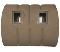 Sportsman's Condo Bale Condo Blind - front view showing round hay bale design
