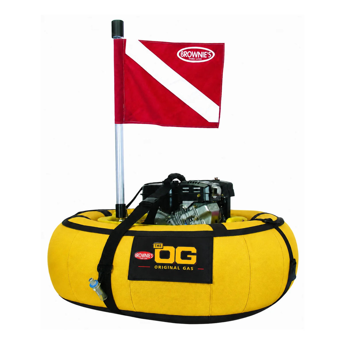 Brownie's OG Original Gas floating tankless dive system - complete two-diver setup