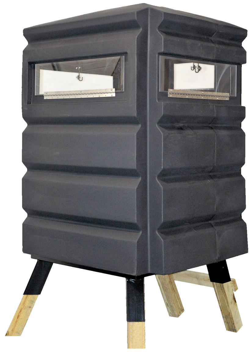 Ridgeline Condo Blind in Black finish - front view