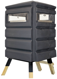 Ridgeline Condo Blind in Black finish - front view