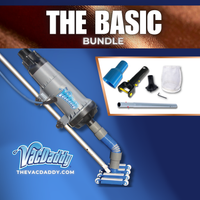 The Basic Bundle with VacDaddy, V2W® Kit, Shallow Water Adapter, 29" Aluminum Adapter Pole, and Aluminum Vac Head Handle