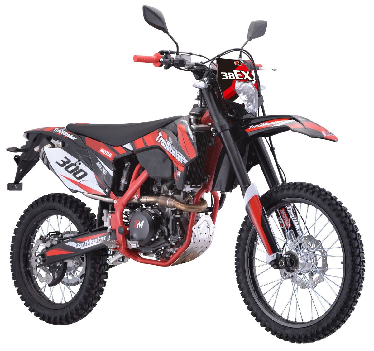 TrailMaster TM38EX 300 Dirt Bike side profile view