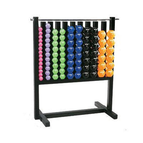 Image of Aerobic Color-Coded Vinyl Dumbbell Rack Group Set by Troy Barbell