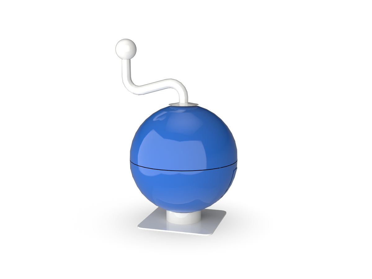 UltraPlay Crank It Up Music Ball inground mount full view on playground