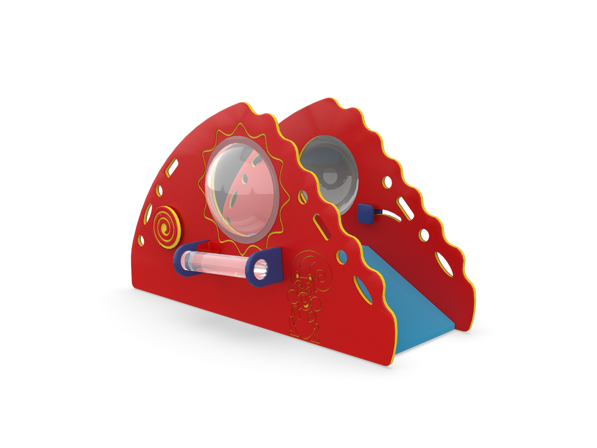 UltraPlay Cruise-a-Long Comfy Tuff play structure - Playful color palette, front view