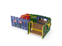 UltraPlay The Big Outdoors nature-themed kids play structure with recycled deck slat flooring - full view