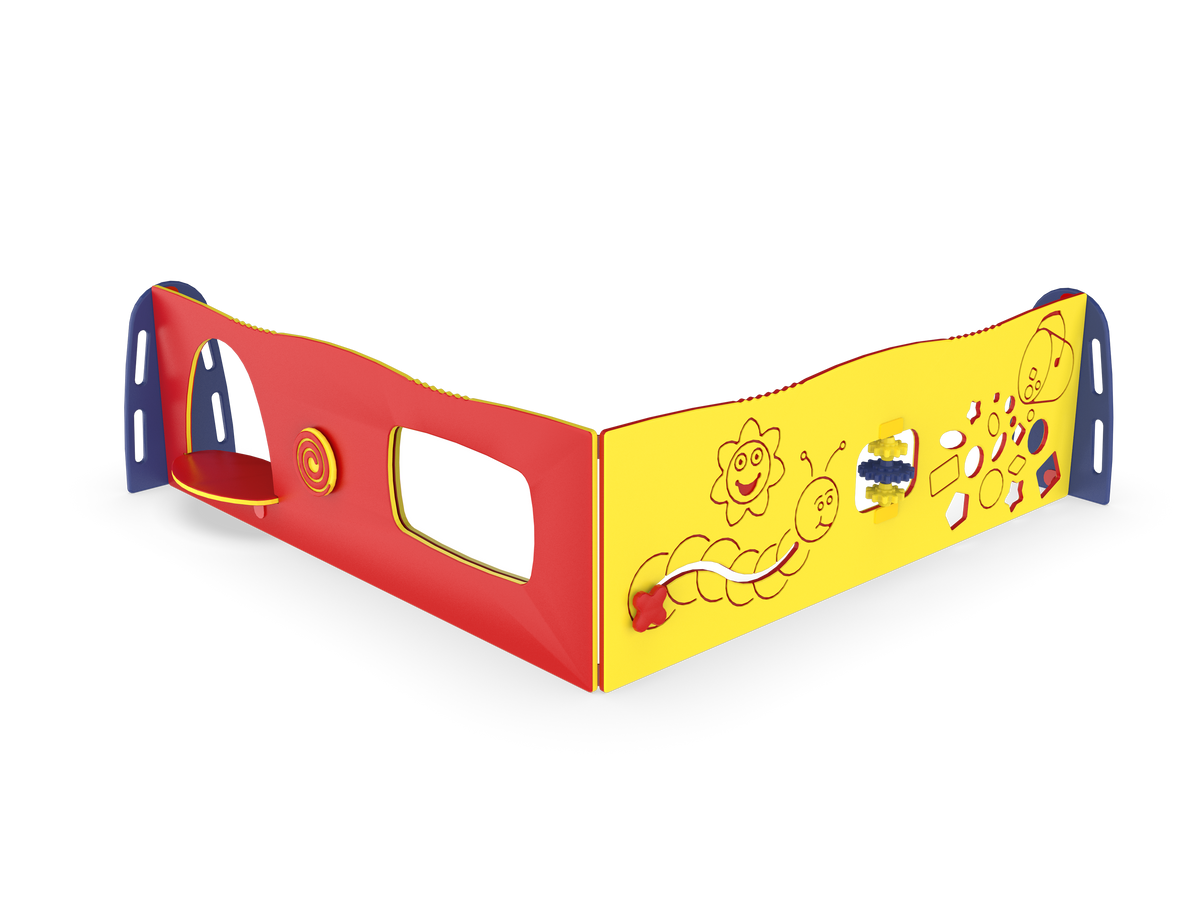 UltraPlay Learn-a-Lot 2-Panel Sensory Wall Play Station - Playful Color Palette, hero view