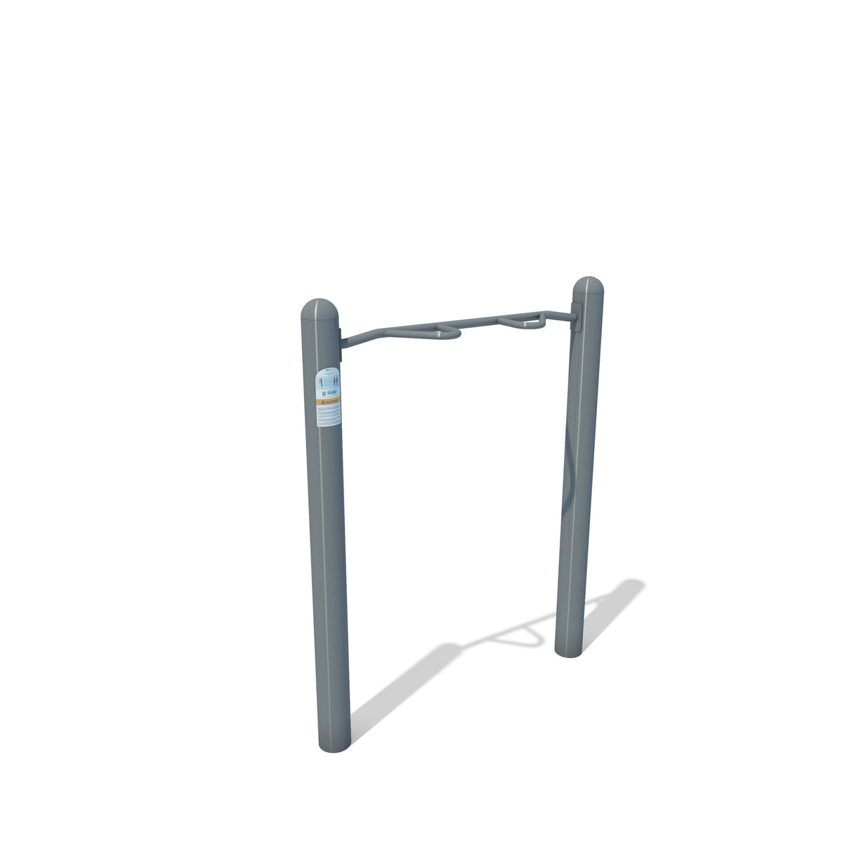 ActionFit Accessible Chin Up outdoor fitness station with powder coated steel finish and multiple hand grip positions