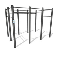 ActionFit FitTech Fitness Rack outdoor multi-height pull-up and exercise station