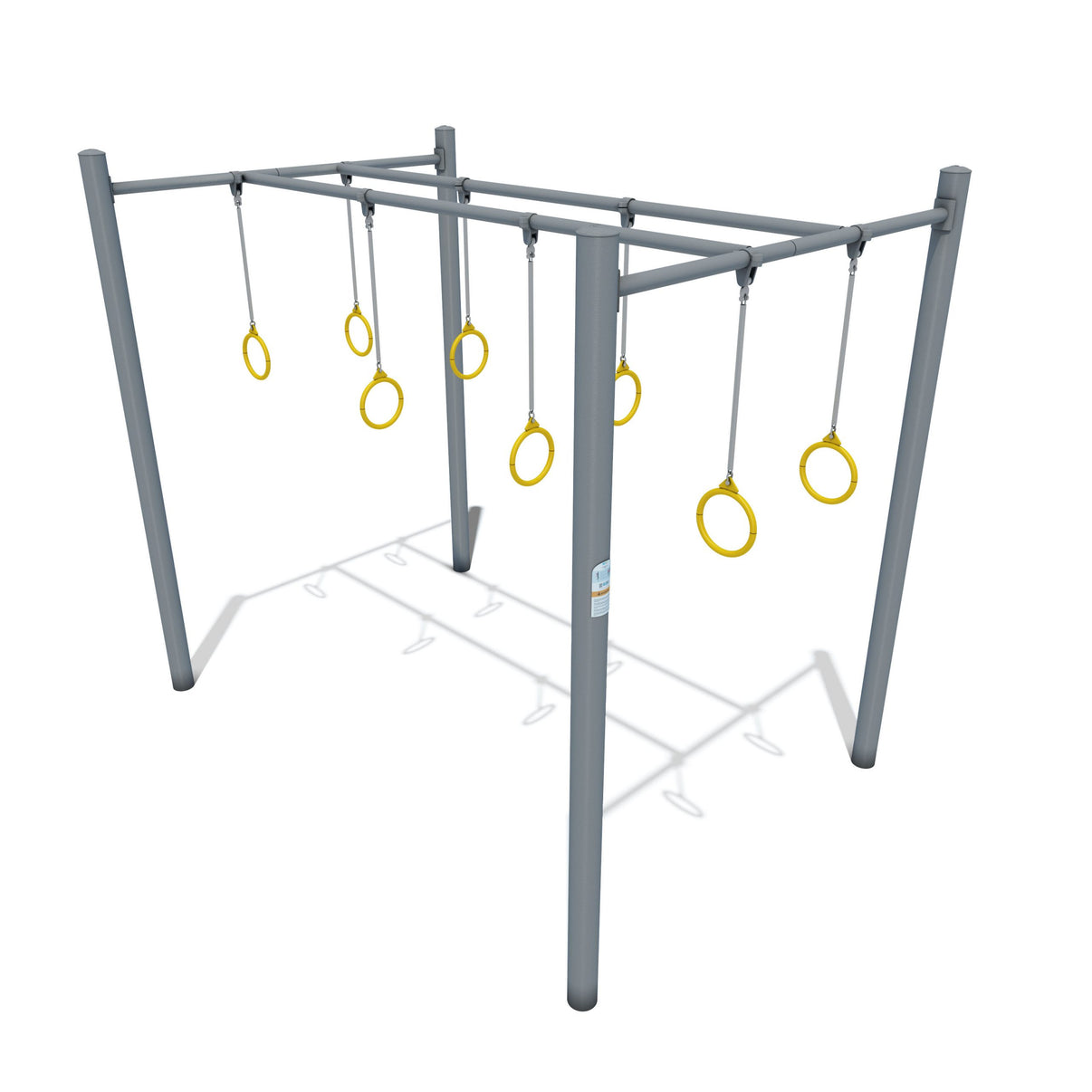 ActionFit Trapeze Rack FitTech Series outdoor fitness station with trapeze rings at multiple heights