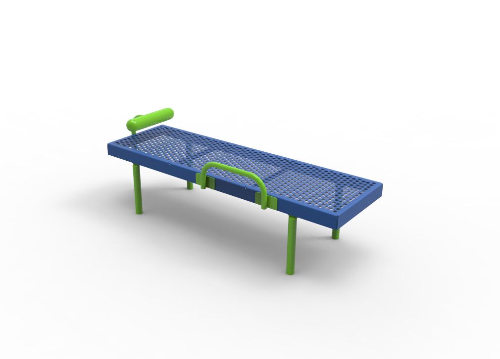 ActionFit UP254 Sit-Up Station front view - outdoor core fitness equipment