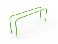ActionFit Parallel Bar Station installed outdoors - side angle view