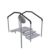 ActionFit Assisted Step Trainer outdoor fitness station with handrails and step surface