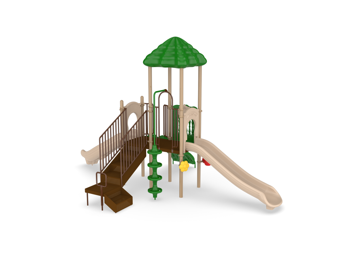 UltraPlay Hawk's Nest commercial playground structure full view