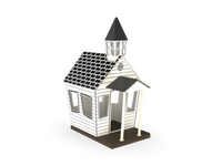 UltraPlay White Chapel Playhouse freestanding outdoor children's playhouse - front view