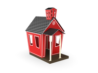 UltraPlay Schoolhouse Retreat freestanding playhouse - full view