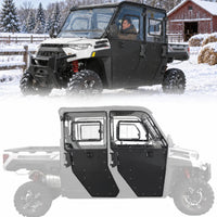 Kemimoto 2-in-1 Convertible UTV Hard Doors for Polaris Ranger Crew XP 1000 - Complete 4-Door Set hero shot