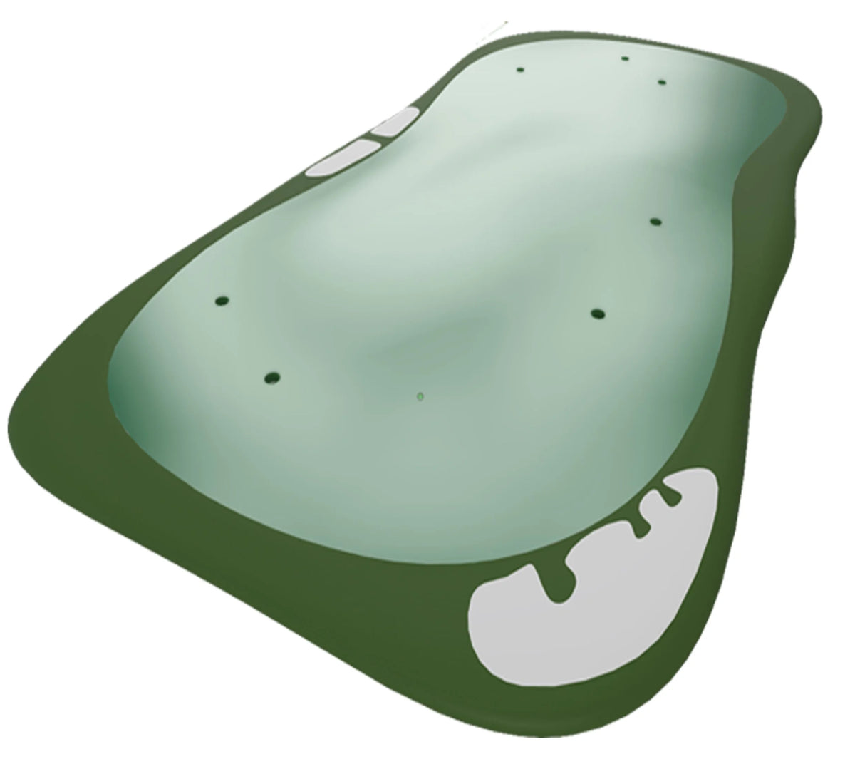 TopGreens Valora Putting Green - 8.8 ft x 21 ft compact putting surface with smooth contours and elevation changes