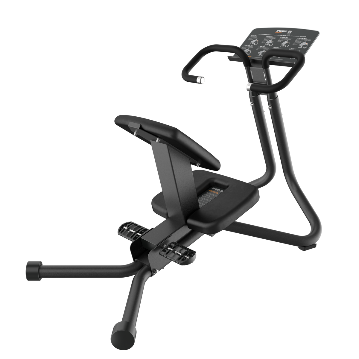 Precor VBR6240 StretchTrainer front view - commercial stretch station in Black Pearl finish