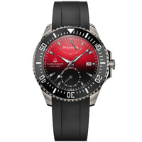 Oceaneva Power Reserve 6000m Automatic Grade 5 Titanium Watch Red
