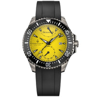 Oceaneva Power Reserve 6000m Automatic Grade 5 Titanium Watch Yellow