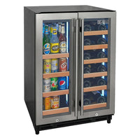 Allavino Reserva Series 24" Wide Two Door Stainless Steel Wine Refrigerator/Beverage Center