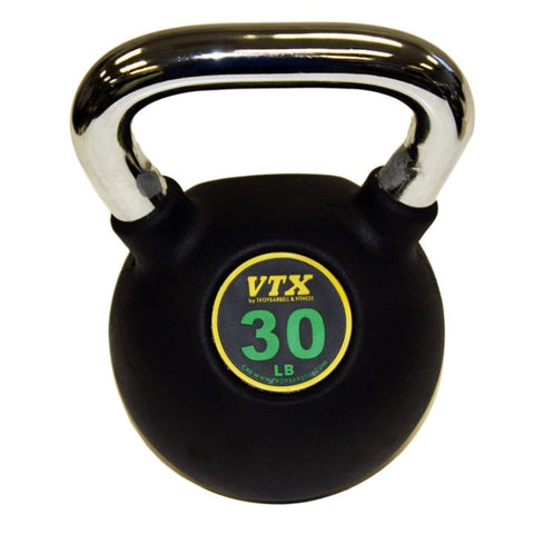 Image of 10lb to 50lb VTX Kettlebell Set w/ Rack & Exercise Bands by Troy Barbell