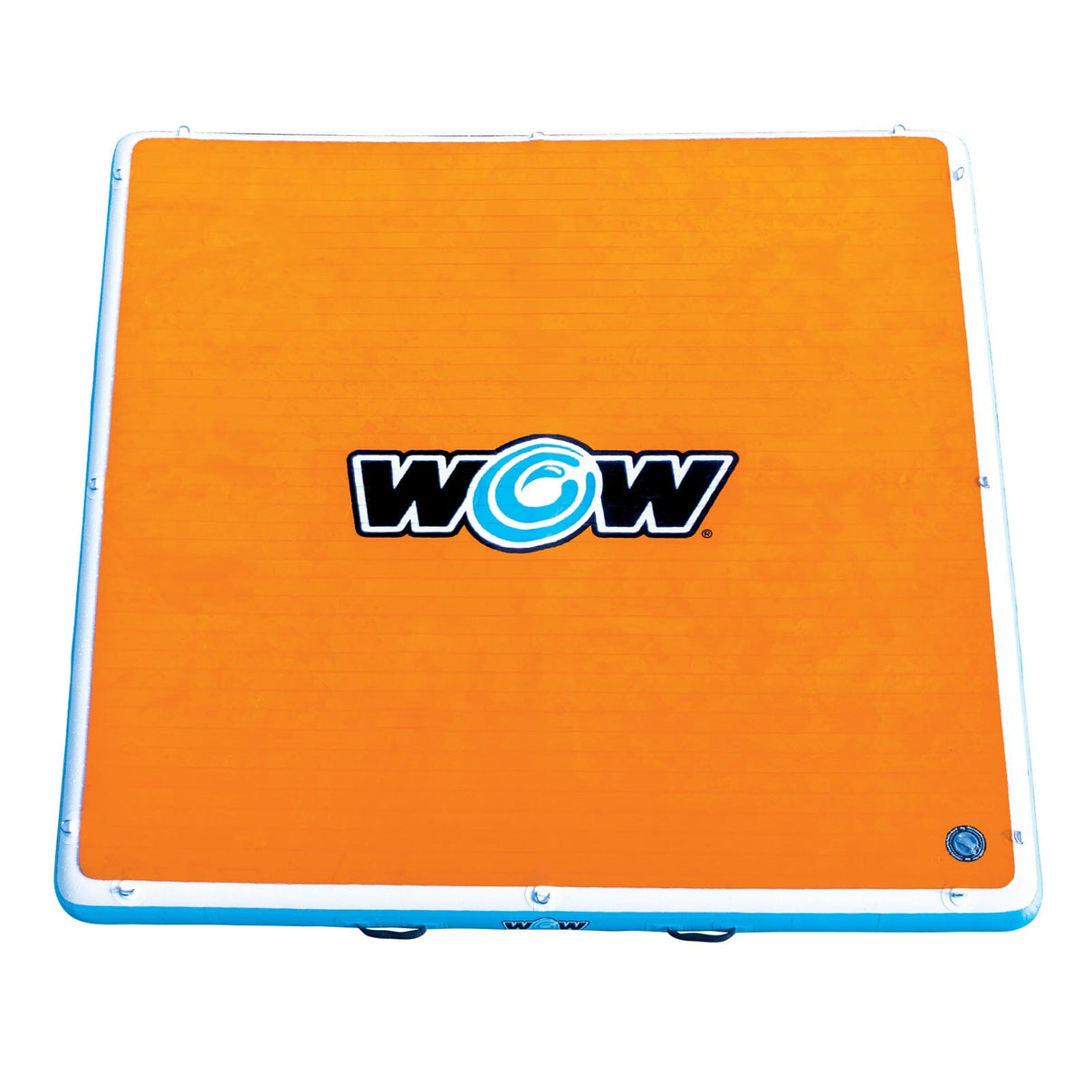 WOW Sports Vacation Station 8x8 Inflatable Floating Dock with EVA Pad - full product view