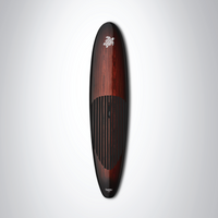 Beau Lake Vilebrequin SUP top-down view showing full rosewood veneer deck