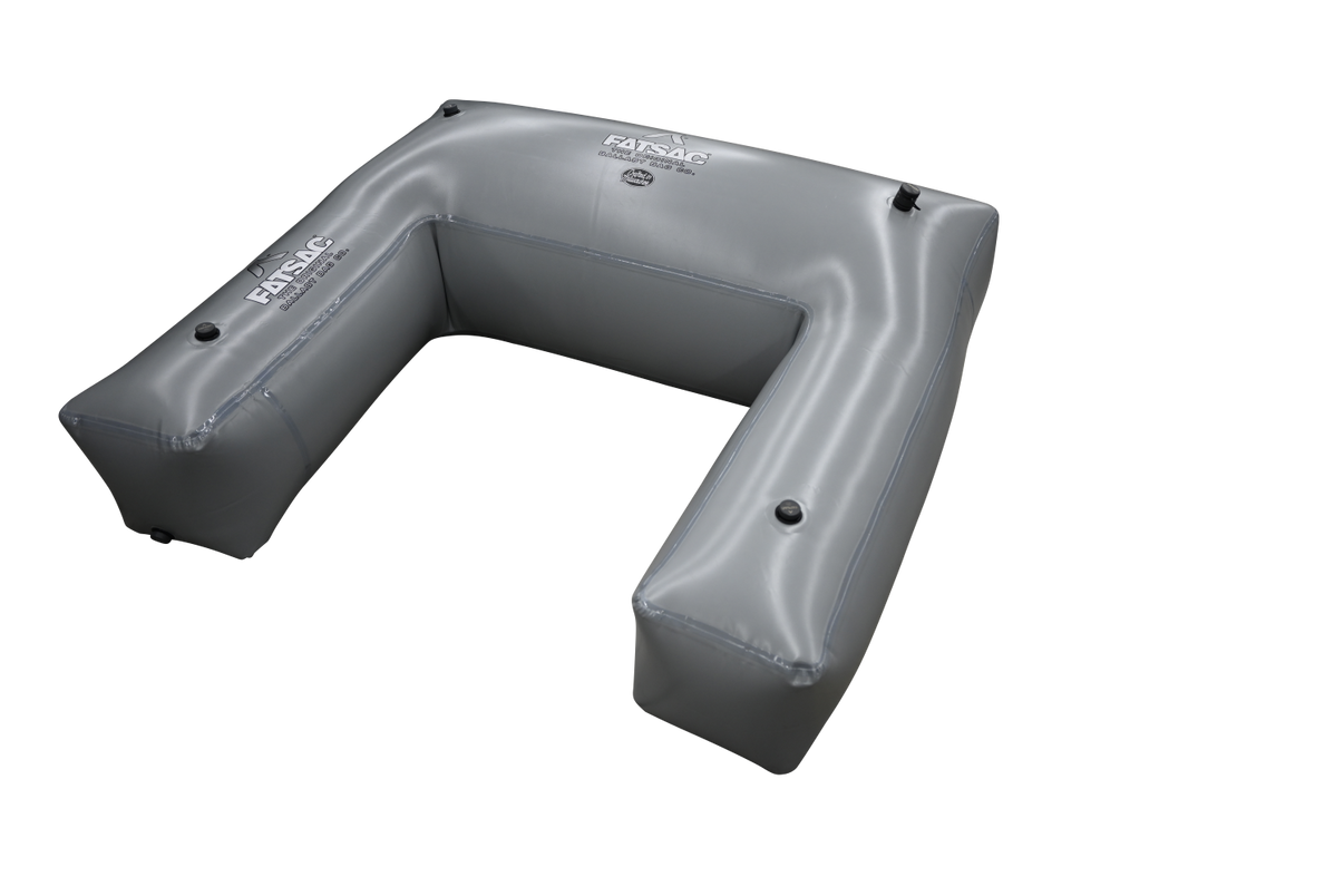 FATSAC Fat Seat W710 gray U-shaped inflatable ballast bag with logo - 1100 lbs