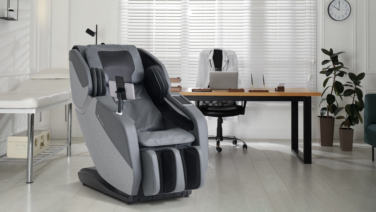 Human Touch WholeBody ROVE PRO Massage Chair in Slate - wide room view
