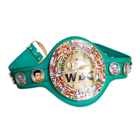 Cleto Reyes WBC Replica Championship Belt - Official Green Leather Belt with Gold-Coated Metal Plates
