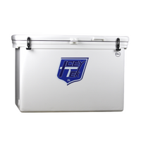 ICEY-TEK 300 Quart White Roto-Molded Ice Chest Cooler - Front View