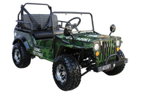 Willys Style Jeep Go Kart 125cc Gas Engine 3-Speed with Reverse - hero shot
