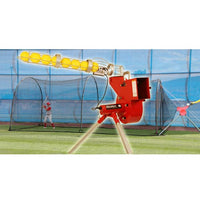 Heater Combo Pitching Machine w/ Feeder & Xtender 24' Batting Cage