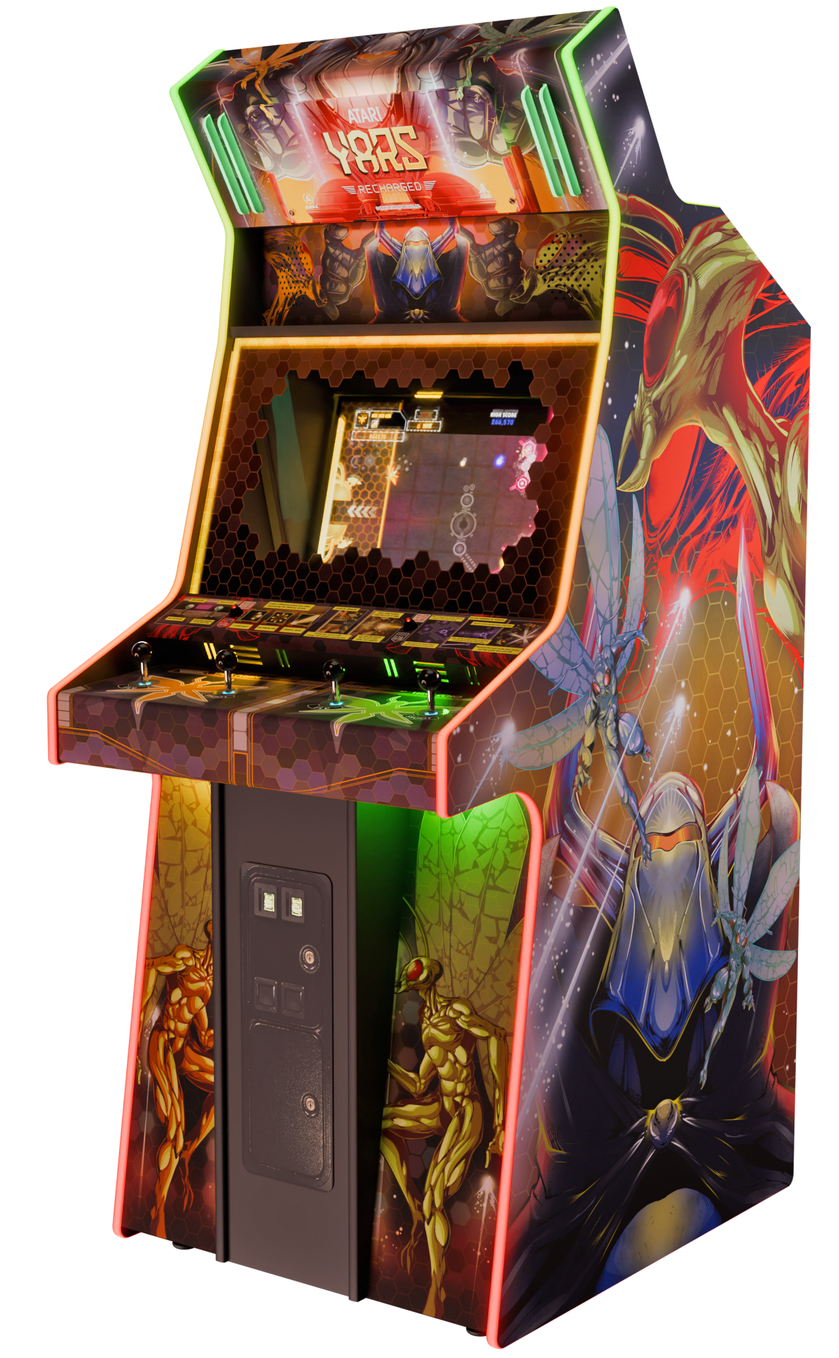 Yars Recharged MirrorFX arcade cabinet - left angle view