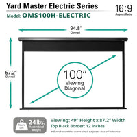 Elite Screens Yard Master Electric Series Outdoor Projector Screen