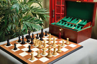 Savano Series chess King piece showing English leather basepad with HOS logo embossing