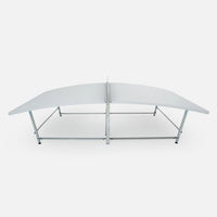 TEQ X Teqball Table - front view light grey with black net