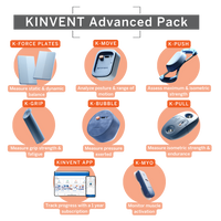 Kinvent Advanced Pack - complete rehabilitation measurement bundle including K-Myo EMG sensor, force plates, dynamometers, and goniometer