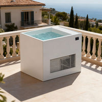Syochi G4 Square Acrylic All-in-One Ice Bath Tub - front view