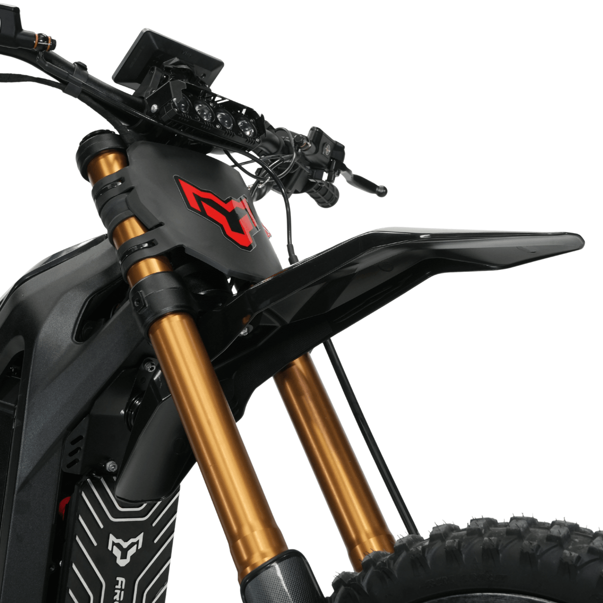 Arctic Leopard XF Electric Moto Bike - front three-quarter view