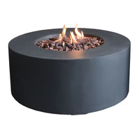 Modeno Venice 34" Round Concrete Gas Fire Table - Dark Gray