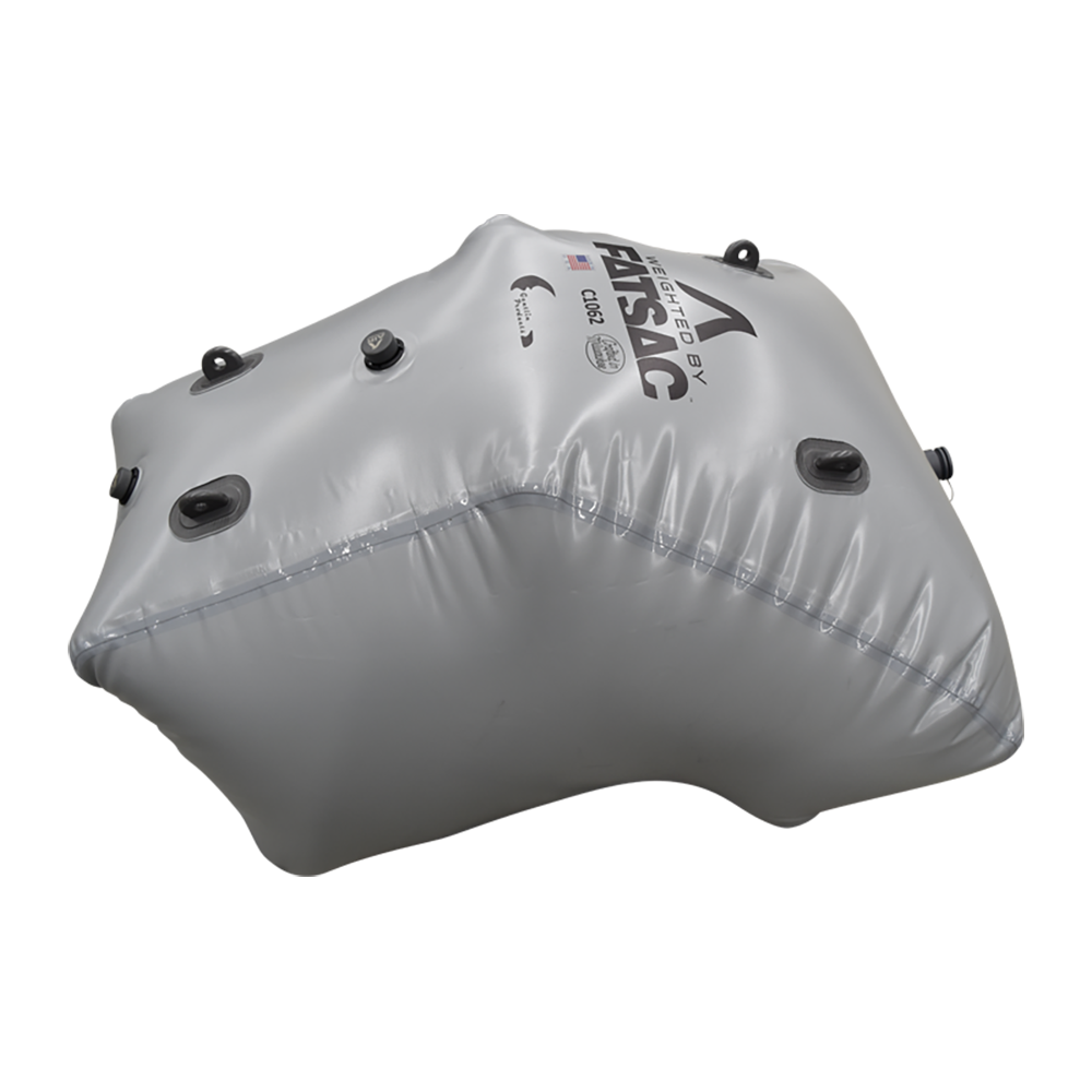 FATSAC C1062 grey custom ballast bag for 19-foot Yamaha Jet Boat swim deck with multiple valves